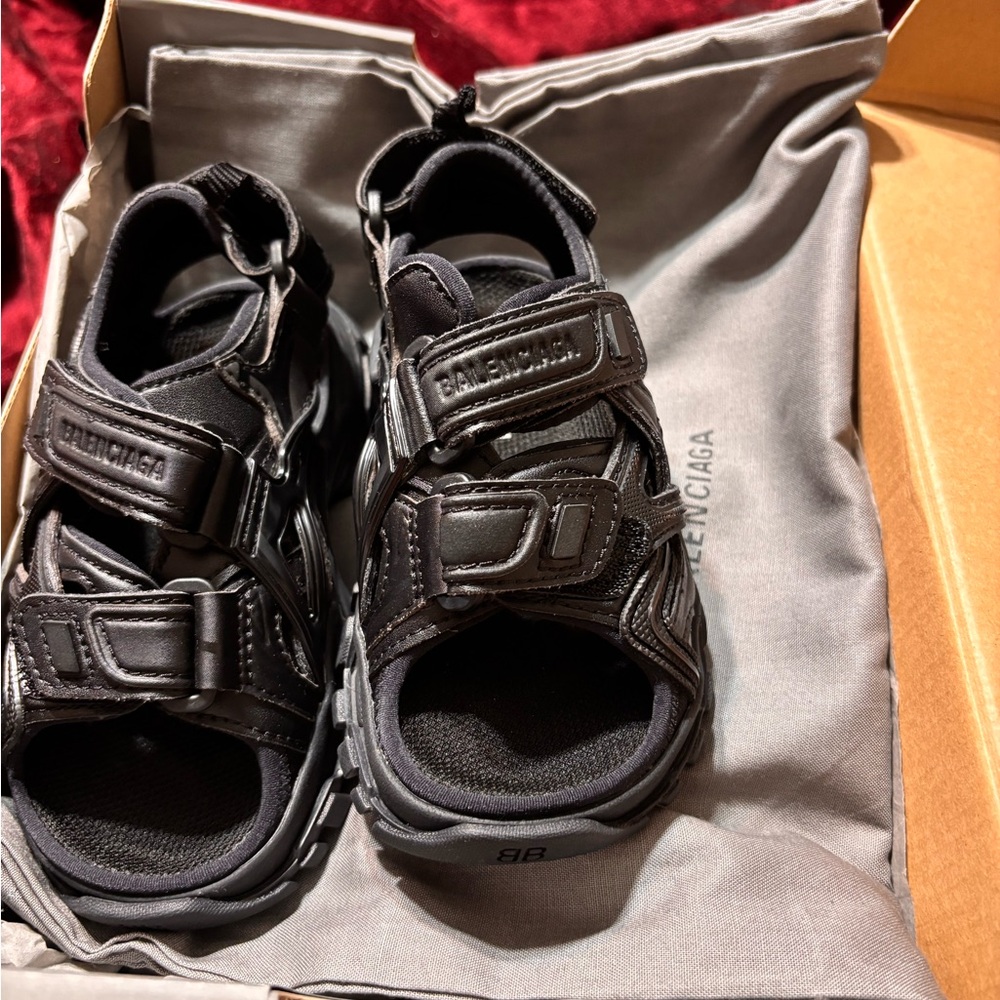 Balenciaga Kids Black Open-Toe Sandals
